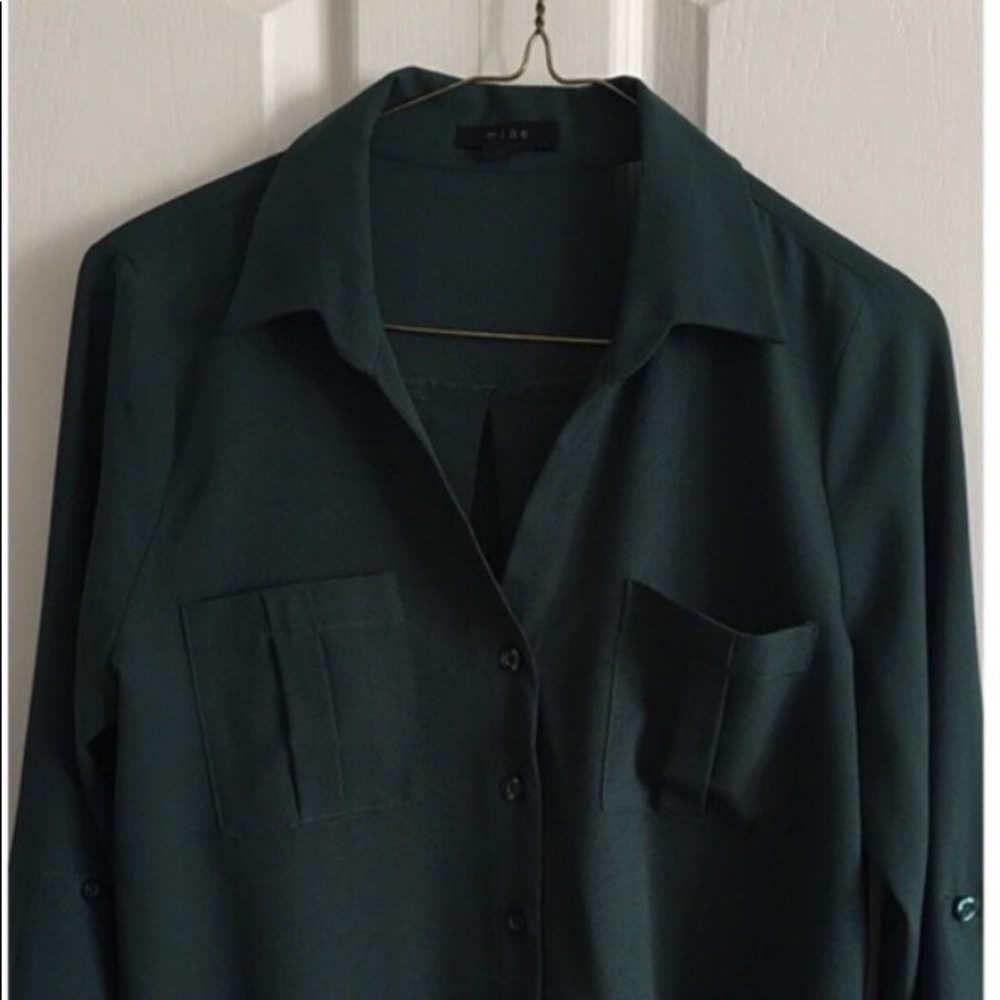 Forest green blouse